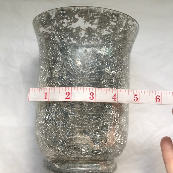 Silver Mercury Glass Pilar candle holder - Picture 8 of 8